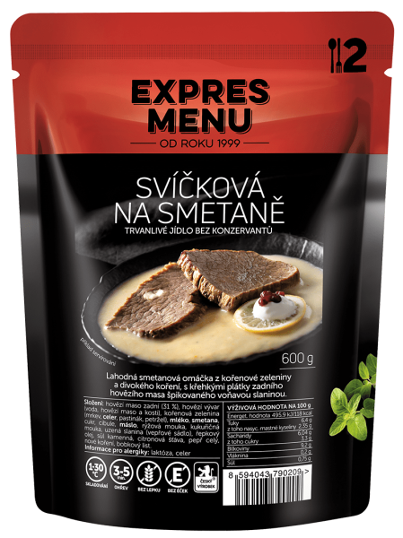 Svíčková na smetaně, 2p, 600g