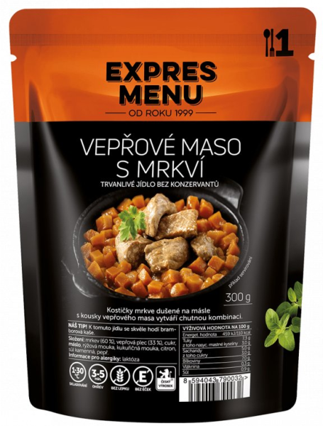 Vepřové maso s mrkví, 1p, 300g