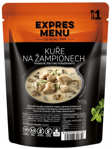 Kuře na žampionech, 1p, 300g