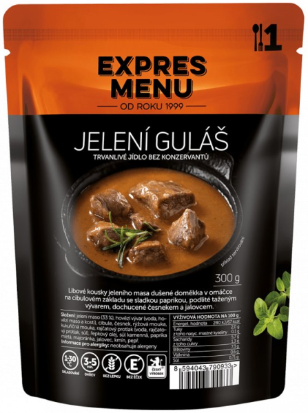 Jelení guláš, 1p, 300g