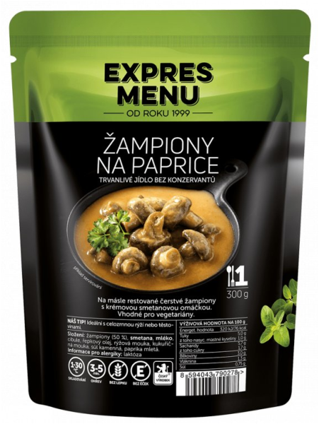 Žampiony na paprice, 1p, 300g