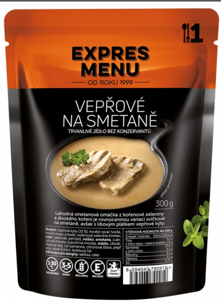 Vepřové na smetaně, 1p, 300g