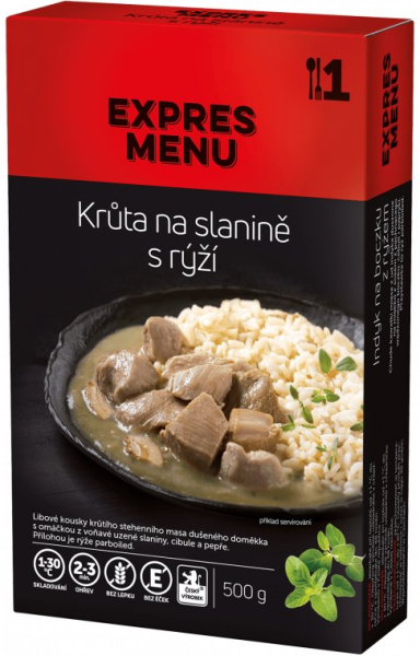 Krůta na slanině s rýží, 500g