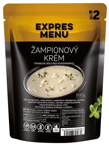 Žampionový krém, 2p, 600 g